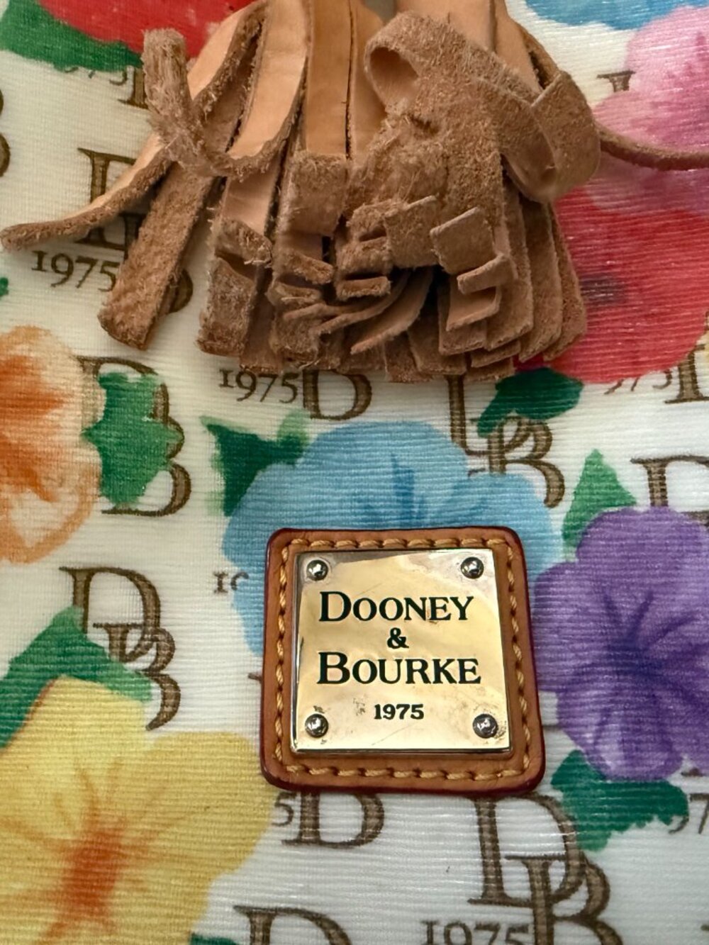 Dooney & Bourke Hibiscu Floral Janine 1975 Bag - Picture 3 of 8